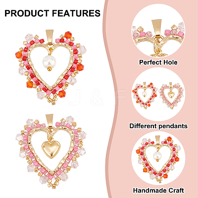 8Pcs 2 Styles Alloy Pendants PALLOY-GO00027-1