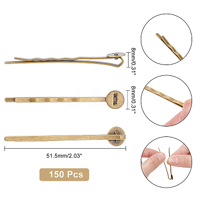 Iron Hair Bobby Pin Findings PHAR-AR0001-04-1