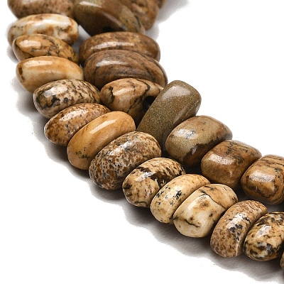 Natural Picture Jasper Beads Strands G-Q167-B14-01-1