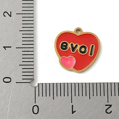 304 Stainless Steel Enamel Charms LS-STAS-P388-19F-G-1