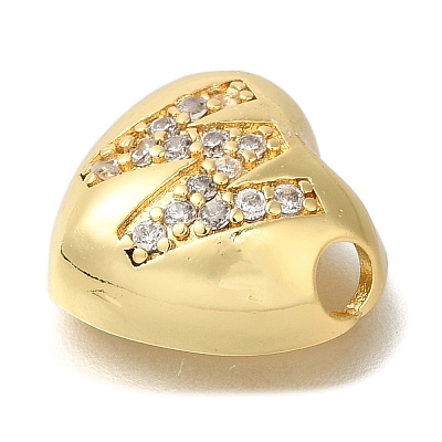 Rack Plating Brass Micro Pave Cubic Zirconia Pendants KK-I722-04G-W-1