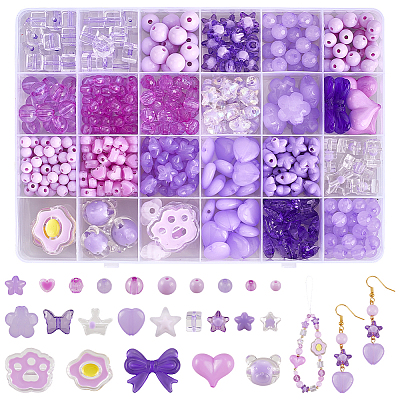 Opaque & Transparent Acrylic Beads Kits MACR-SP0001-48C-1