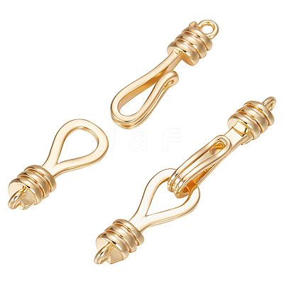 10 Sets Brass Hook and S-Hook Clasps KK-BBC0005-60-1