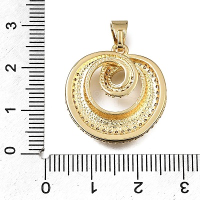 Brass Micro Pave Clear Cubic Zirconia Pendants CU-CBA3569-01G-A-1