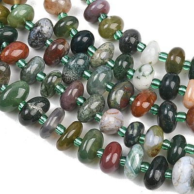 Natural Indian Agate Beads Strands G-RM250109-A15-1