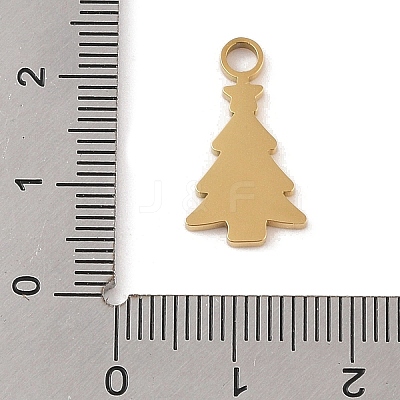 Christmas Theme Ion Plating(IP) 304 Stainless Steel Enamel Charms STAS-Z083-08G-03-1