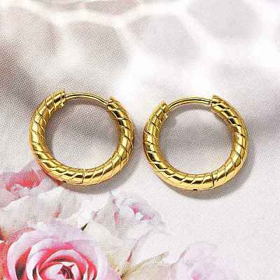 304 Stainless Steel Hoop Earrings for Women EJEW-M068-11C-G-1