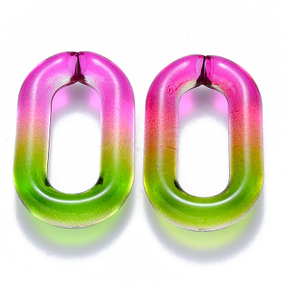 Two Tone Transparent Acrylic Linking Rings OACR-S036-006B-N01-1