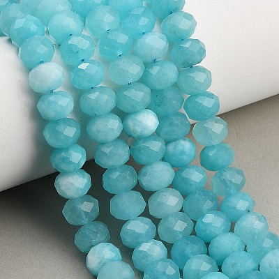 Faceted Dyed Natural White Jade Beads Strands GG-CBAE966-01B-M-1