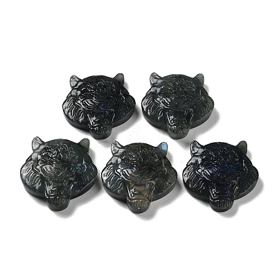 Natural Labradorite Engraved Cabochons G-C097-01C-1