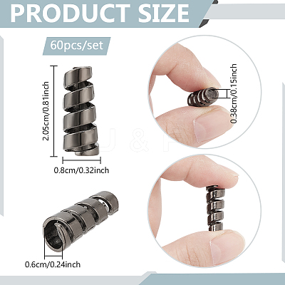 60Pcs Zinc Alloy Cord End FIND-NB0005-77-1