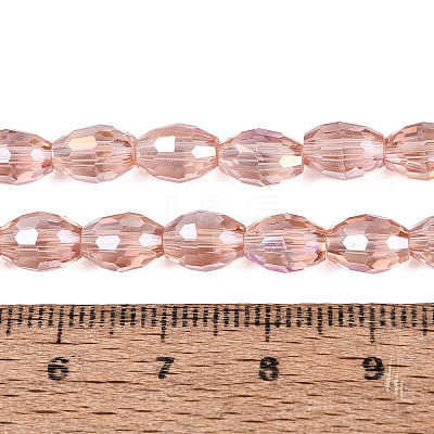 Electroplate Transparent Glass Beads Strands GL-N002-01A-A04-1
