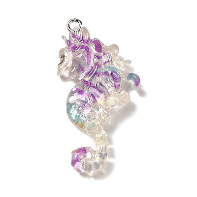 Ocean Theme Transparent Resin Pendants RESI-P029-07P-C-1