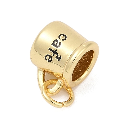Brass Enamel Charms KK-U062-01B-G-1