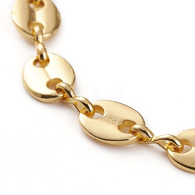 Brass Coffee Bean Chain Bracelets BJEW-JB05859-1
