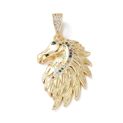 Brass Micro Pave Cubic Zirconia Pendants KK-M240-08A-1