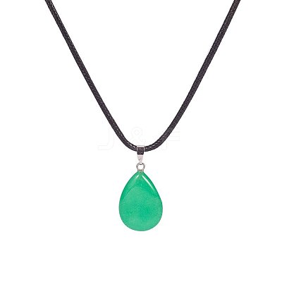 Drop Gemstone Pendants G-PH0026-08-1