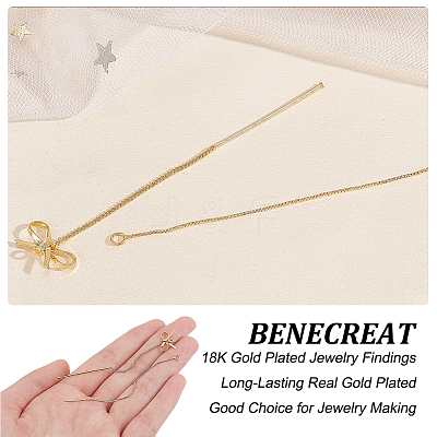 8Pcs 2 Style Brass Stud Earring Findings KK-BC0009-30-1