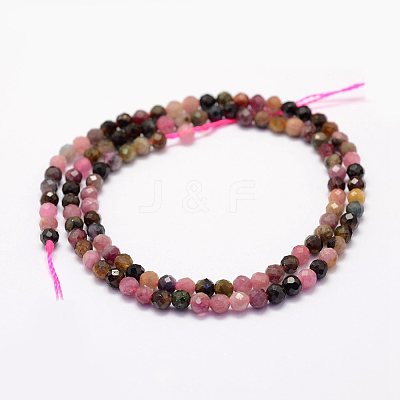 Natural Multicolor Tourmaline Beads Strands G-F460-31-1