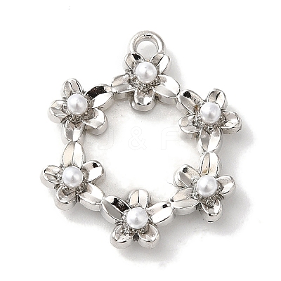 Flower Rack Plating Alloy Pendants FIND-I039-023A-P-1