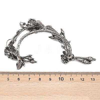 316 Surgical Stainless Flower Cuff Earrings EJEW-C160-05B-1