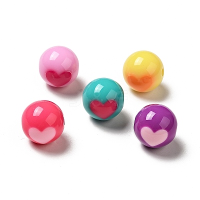 Two Tone Opaque Acrylic Beads SACR-K003-03-1