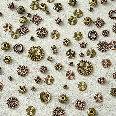 15 Styles Tibetan Style Alloy Spacer Beads Set DIY-FS0007-16-1