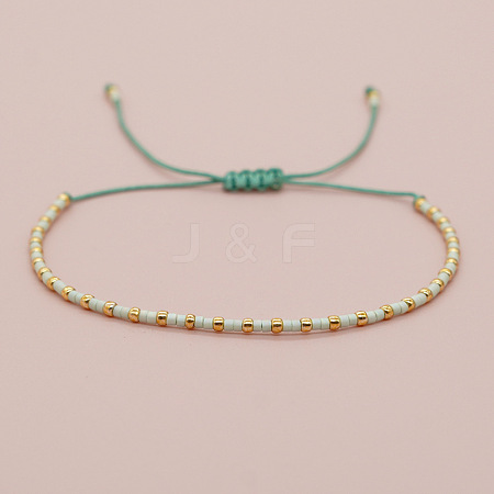 Glass Seed Beads Braided Bead Bracelets MT5795-6-1