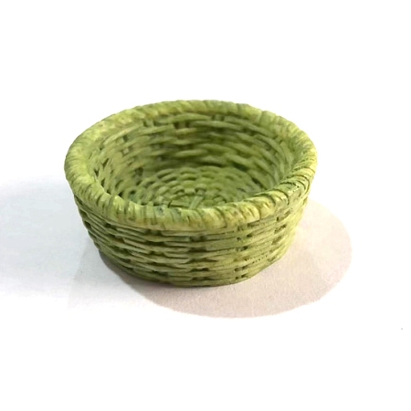 Resin Bamboo Rattan Miniature Basket Ornaments PW-WG81F97-11-1