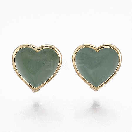 Alloy Enamel Stud Earring Findings X-PALLOY-N154-20B-1