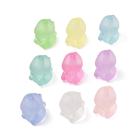 Frosted Transparent Acrylic Beads FACR-C001-01A-1