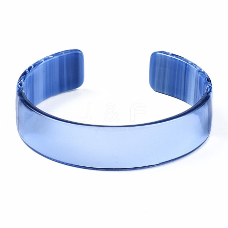 Cellulose Acetate(Resin) Cuff Bangles BJEW-N011-005A-1