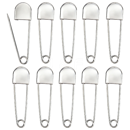 Alloy Safety Pin Brooches JEWB-WH0001-77P-1