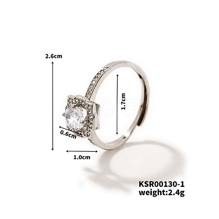 Cute and Fashionable Oval Brass Finger Rings FK7624-1-1