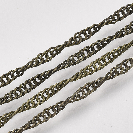 Soldered Brass Covered Iron Singapore Chains CH-S125-06B-AB-1