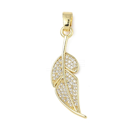 Brass Micro Pave Cubic Zirconia Pendants ZIRC-I356-33G-1