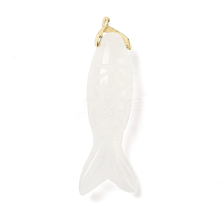 Natural Quartz Crystal Carved Pendants G-P599-08G-02-1