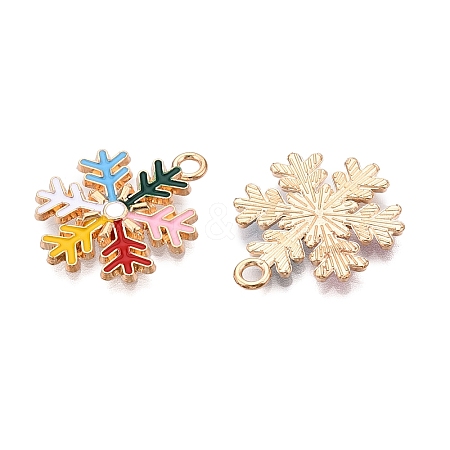 Christmas Theme Alloy Enamel Pendants ENAM-T020-10C-1