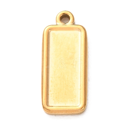 304 Stainless Steel Pendant Cabochon Settings STAS-Z204-04G-10-1