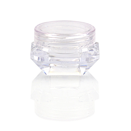 Transparent Plastic Empty Portable Facial Cream Jar CON-PW0001-006A-07-1