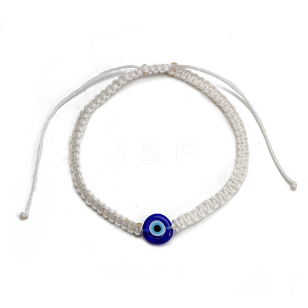 Evil Eye Lampwork Bead Braided Bead Bracelets NE0234-6-1