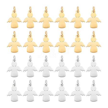 Unicraftale 12Pcs 2 Colors 201 Stainless Steel Pendants STAS-UN0053-68-1