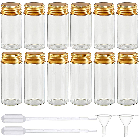 BENECREAT Round Glass Storage Containers for Cosmetic GLAA-BC0001-12A-1