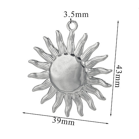 304 Stainless Steel Pendants STAS-WH0027-91K-P-1