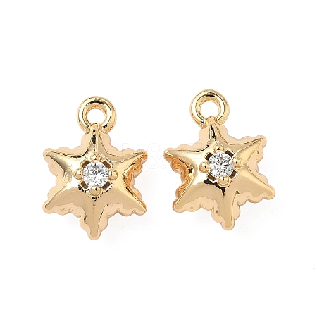 Brass Micro Pave Cubic Zirconia Pendants KK-S531-12G-E-1