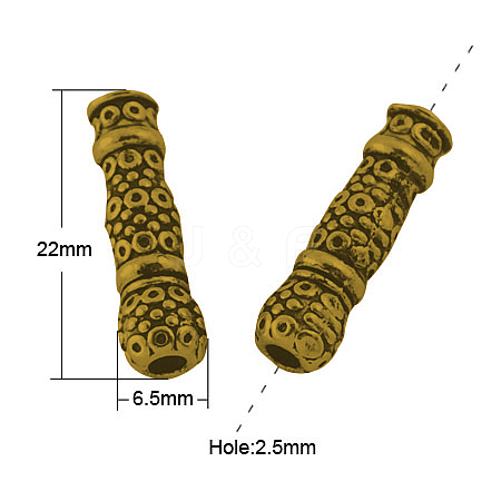 Tibetan Style Alloy Beads TIBEB-60602-AG-LF-1