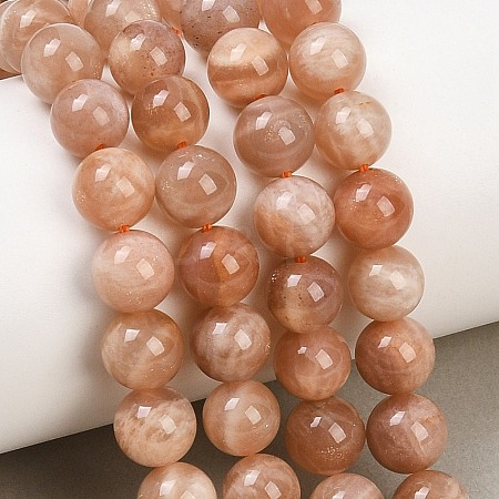Natural Sunstone Beads Strands G-G342-A02-8mm-1