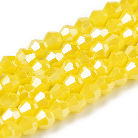 Opaque Solid Color Electroplate Glass Beads Strands LS-EGLA-A039-P2mm-A05-1