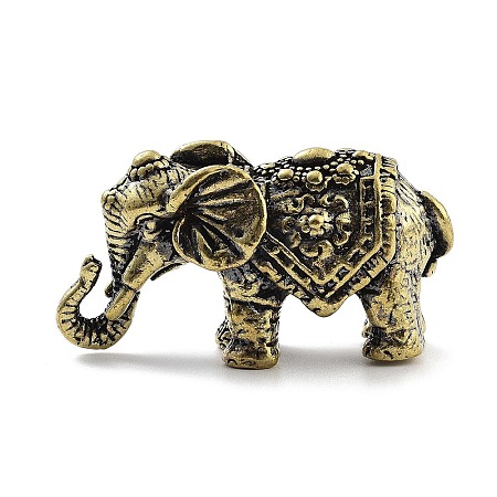 Brass Elephant Figurines Statues for Home Desktop Feng Shui Ornament KK-A216-02AB-1