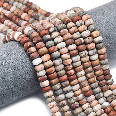 Natural Red Crazy Agate Beads Strands G-P575-A04-8x5mm-02-1